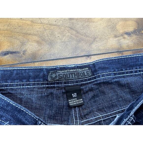 Vintage Y2K Boys South Pole Dark Wash Jeand Size 12 - Picture 5 of 10